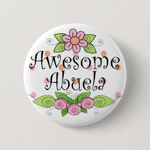 Awesome Abuela T-Shirt Pinback Button