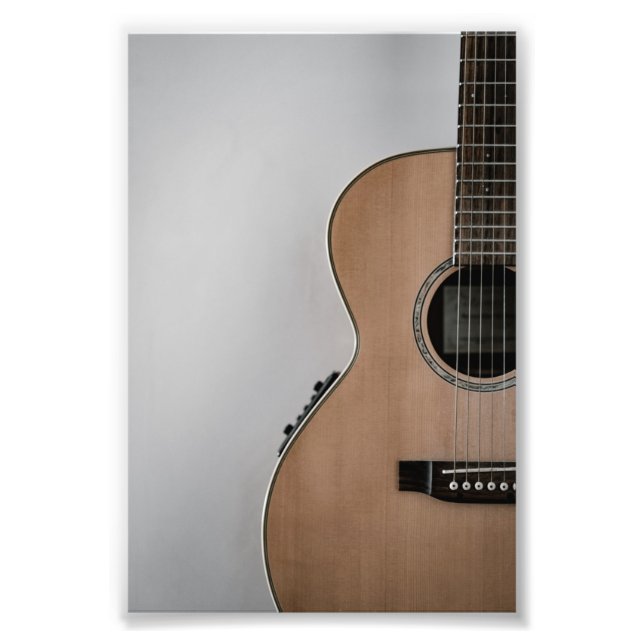 Awesome Acoustic Guitar Photo Print (Front)
