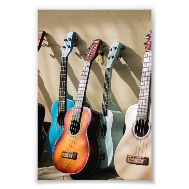 Awesome Acoustic Guitar Photo Print (Front)