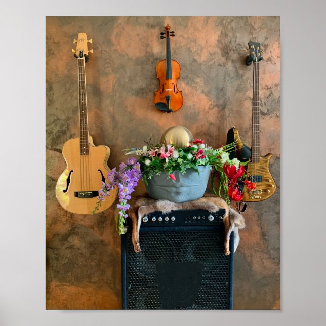 Awesome Acoustic Guitar Poster (Front)