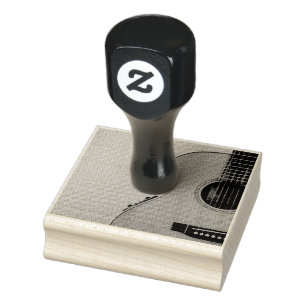 Awesome Acoustic Guitar Rubber Stamp