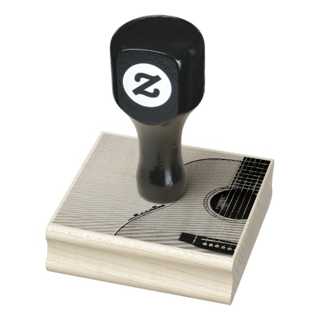 Awesome Acoustic Guitar Rubber Stamp (Stamp)