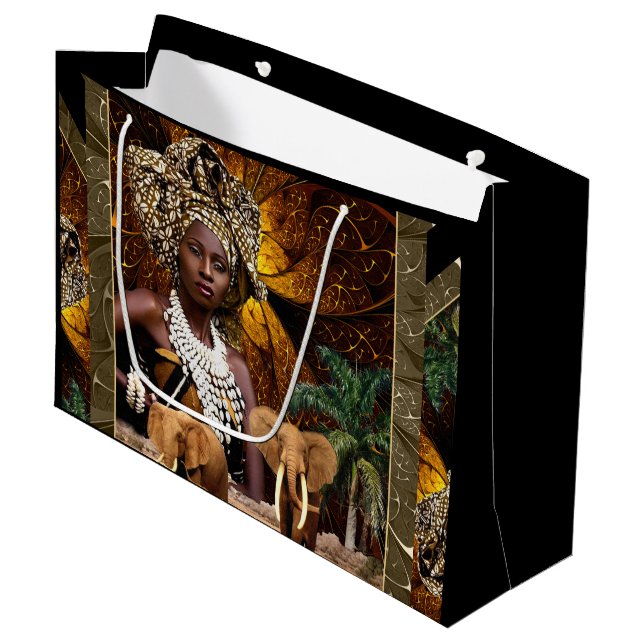 Awesome African Large Gift Bag (Front Angled)