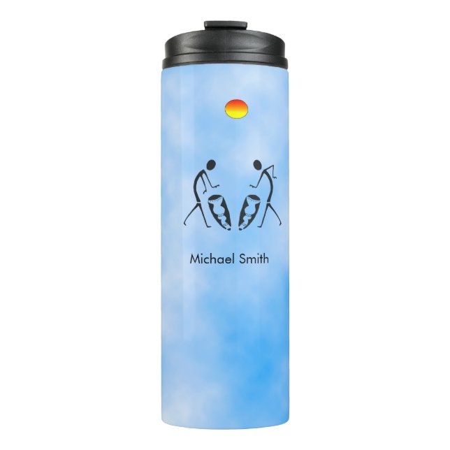 Awesome African Sunset Drumming  Thermal Tumbler (Front)