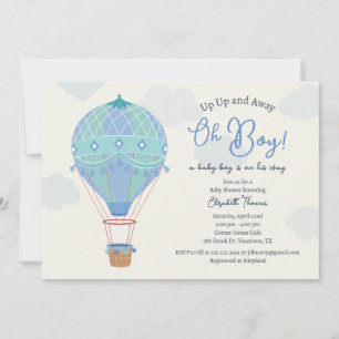 Awesome Air Balloon sweet Girl Shower Invitation