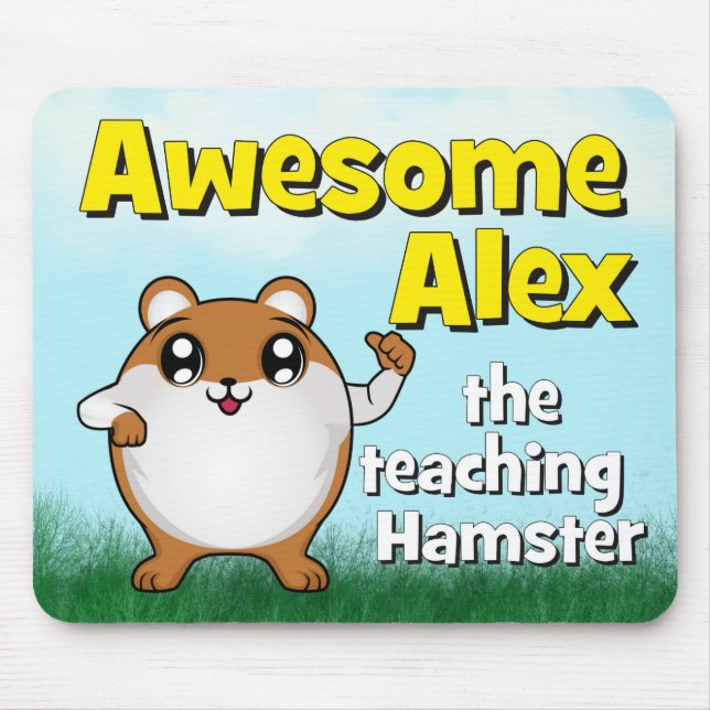 Awesome Alex teaching thumb up Mouse Pad (Front)