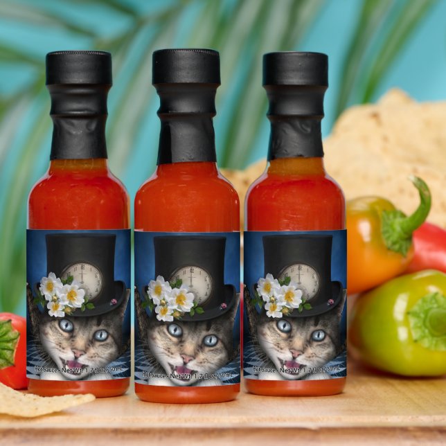 Awesome Alice in Wonderland Teacup Cat Hot Sauces (Multi)