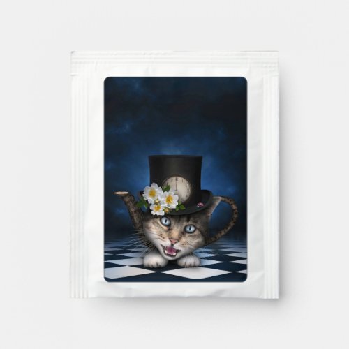 Awesome Alice in Wonderland Teacup Cat Tea Bag Drink Mix