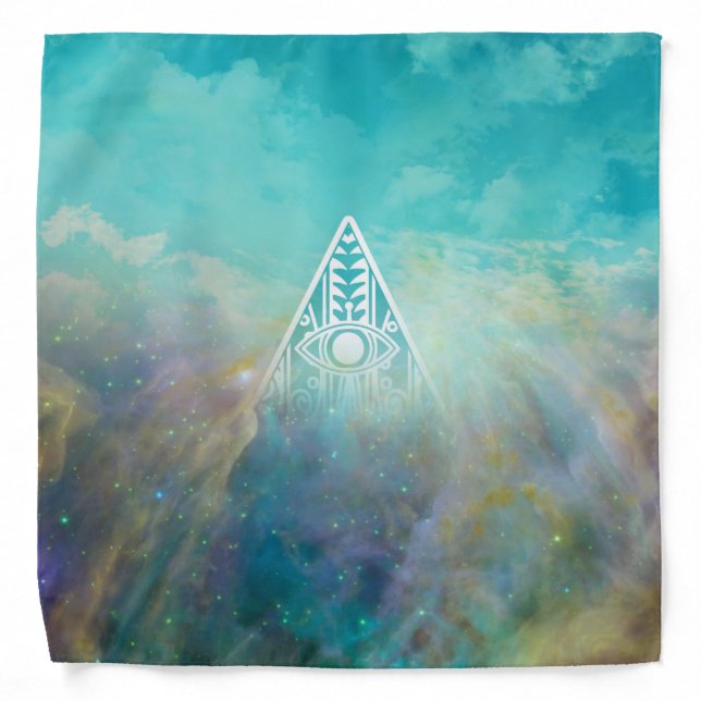 Awesome “All seeing eye” triangle Orion nebula Bandana (Front)