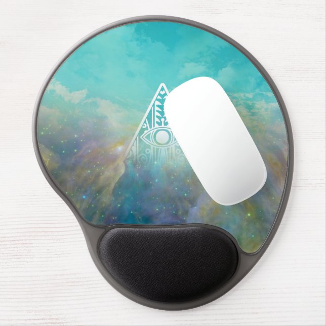 Awesome “All seeing eye” triangle Orion nebula Gel Mouse Pad (Left Side)