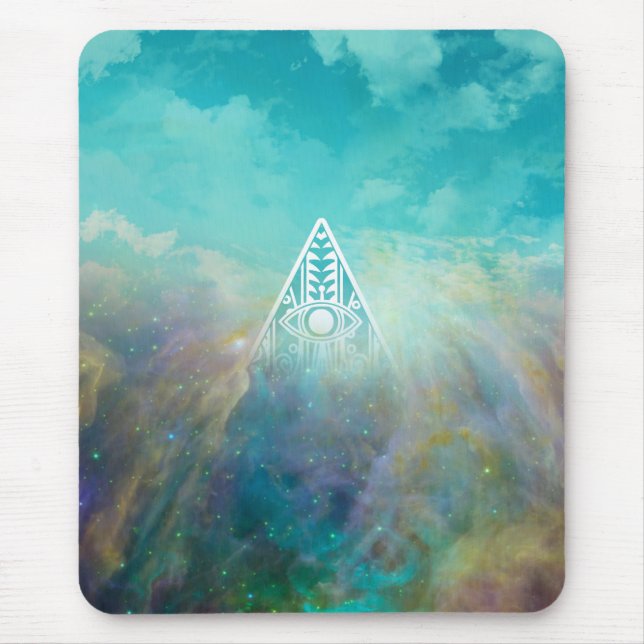 Awesome “All seeing eye” triangle Orion nebula Mouse Pad (Front)