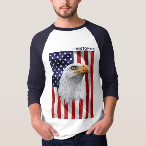 Awesome American Eagle The USA Flag Patriotic T_Shirt