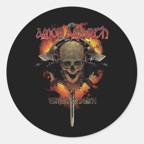Awesome Amon Amarth Gift for Fans  Lovers Classic Round Sticker