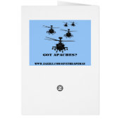 Awesome Apache helicopter Cards (Back)