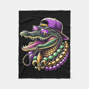 Awesome Apparel Uni-adult Mardi Gras Fleece Blanket
