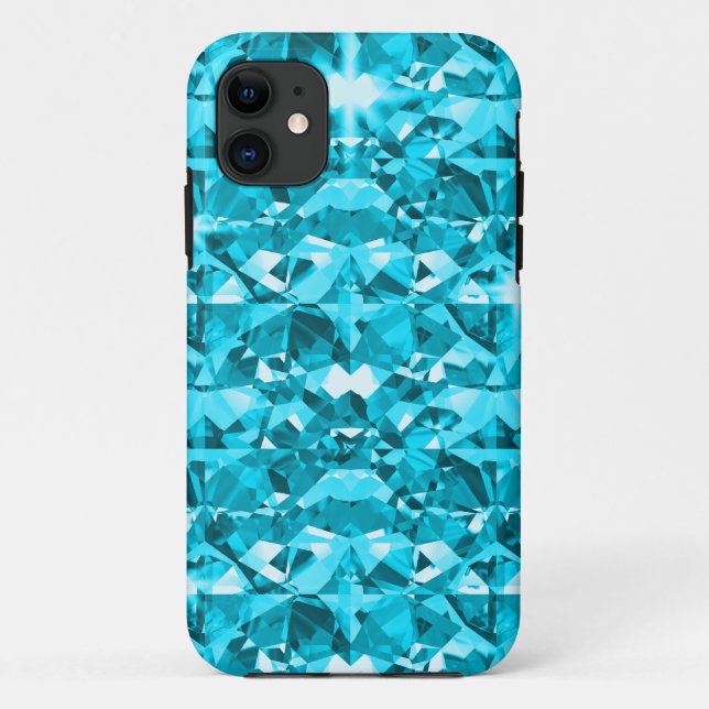 Awesome Aqua Diamonds Case-Mate iPhone Case (Back)