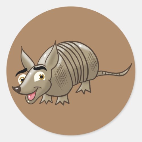 Awesome Armadillo Classic Round Sticker