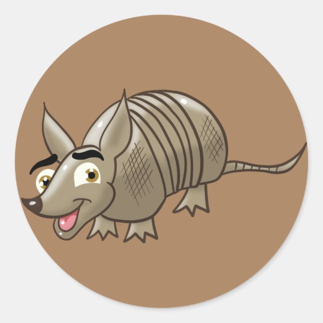 Awesome Armadillo Classic Round Sticker (Front)