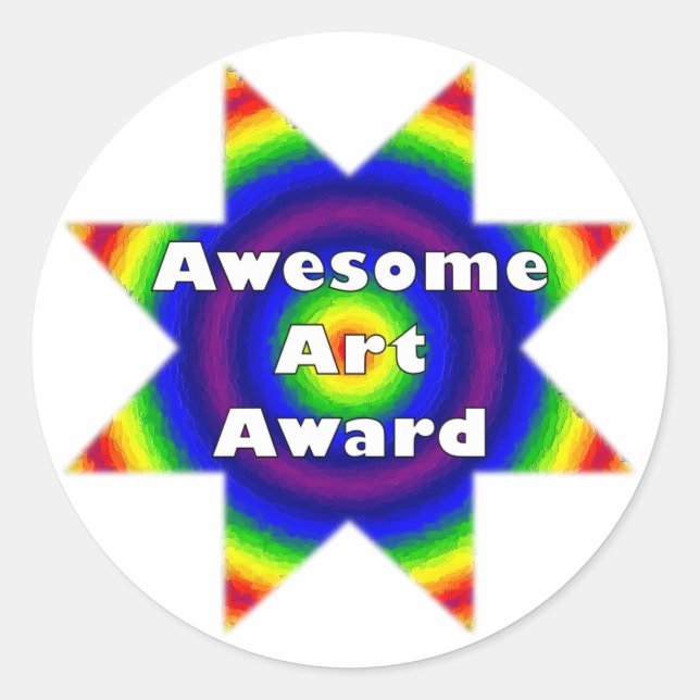 Awesome Art Award Classic Round Sticker (Front)