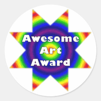 Awesome Art Award Classic Round Sticker