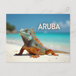 Awesome Aruban lizards  Holiday Postcard
