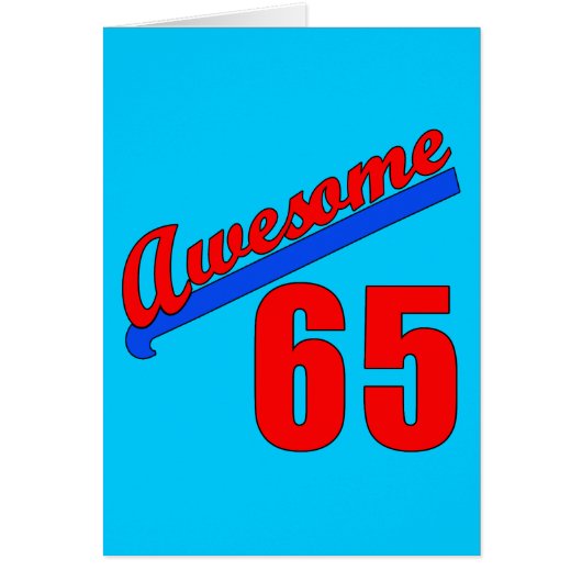 Awesome at 65 Years Old Cards (Front)