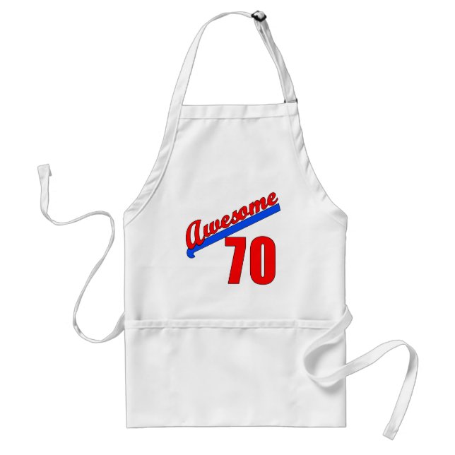 Awesome at 70 Years Old 70th Birthday Adult Apron (Front)