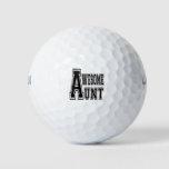 Awesome Aunt Design Golf Balls at Zazzle
