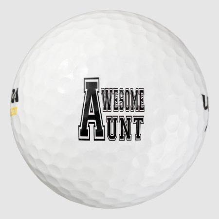 Awesome Aunt Design Golf Balls