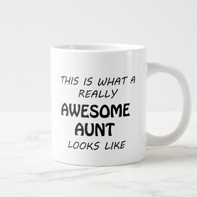 Awesome Aunt Giant Coffee Mug (Right)