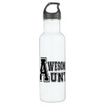 Awesome Aunt In Black Stainless Steel Water Bottle at Zazzle