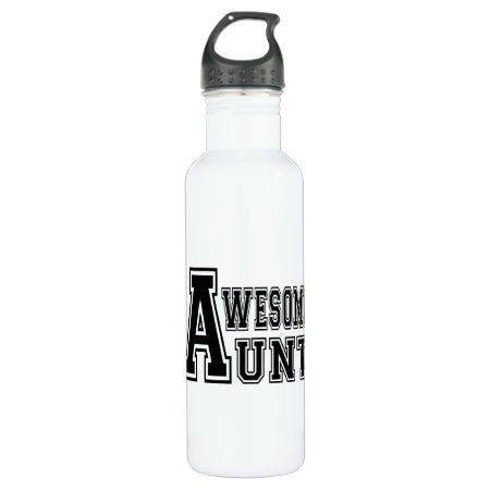 Awesome Aunt In Black Stainless Steel Water Bottle