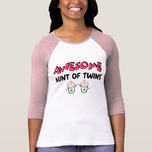 AWESOME Aunt of TWINS T_Shirt