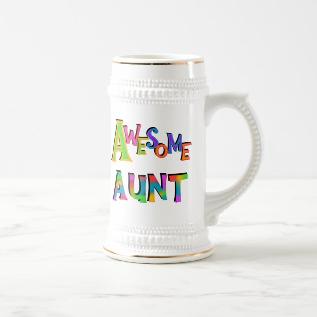 Awesome Aunt T-shirts and Gifts Beer Stein (Right)