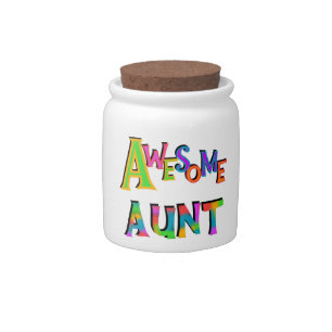 Awesome Aunt T-shirts and Gifts Candy Jar