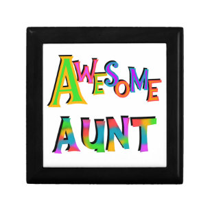Awesome Aunt T-shirts and Gifts Keepsake Box