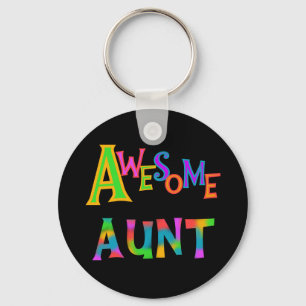 Awesome Aunt T-shirts and Gifts Keychain