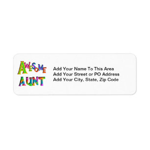 Awesome Aunt T-shirts and Gifts Label