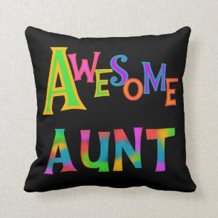 Awesome Aunt T-shirts and Gifts Throw Pillow