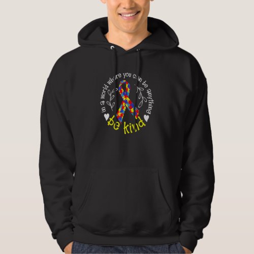 Awesome Autism Awareness  Colorful Ribbon Puzzle P Hoodie