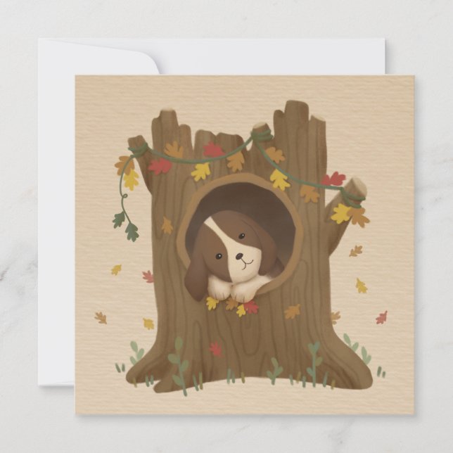 Awesome Autumn: Beagle Card (Front)