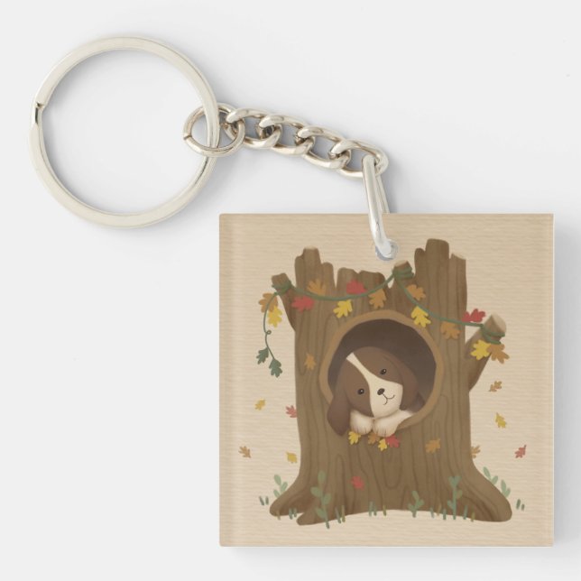 Awesome Autumn: Beagle Keychain (Front)