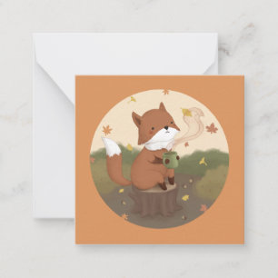 Awesome Autumn: Fox Note Card