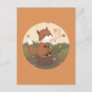 Awesome Autumn: Fox Postcard
