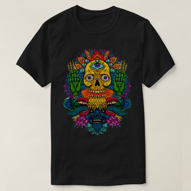 Awesome Ayahuasca Lover DMT Designs Shaman Style  T-Shirt (Design Front)