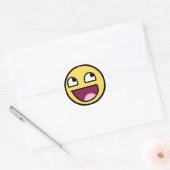 awesome /b face classic round sticker (Envelope)