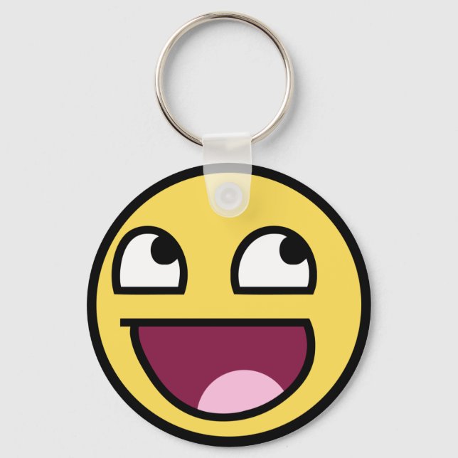 awesome /b face keychain (Front)