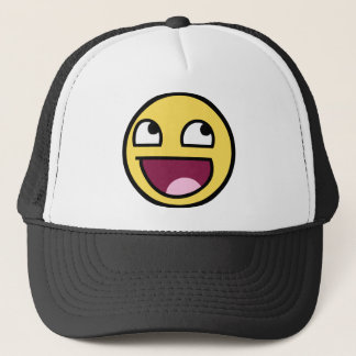 awesome /b face trucker hat