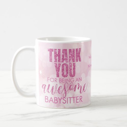 Awesome Babysitter Thank You Appreciation Coffee Mug