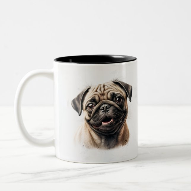 Awesome Badass Fuel Funny Humor Trendy gift Dog  Two-Tone Coffee Mug (Left)
